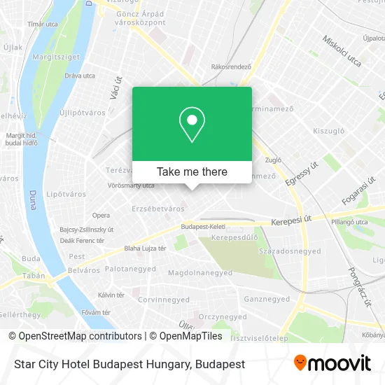 Star City Hotel Budapest Hungary map