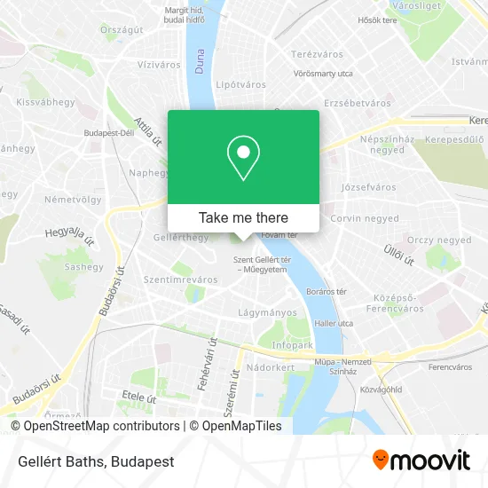 Gellért Baths map