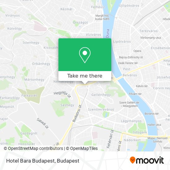 Hotel Bara Budapest map