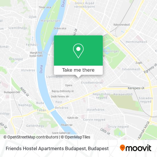 Friends Hostel Apartments Budapest map