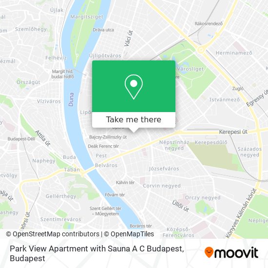 Park View Apartment with Sauna A C Budapest map