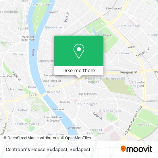 Centrooms House Budapest map