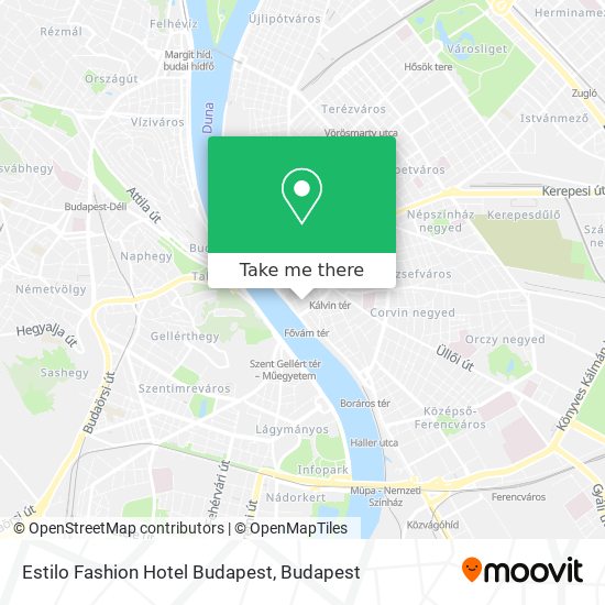Estilo Fashion Hotel Budapest map