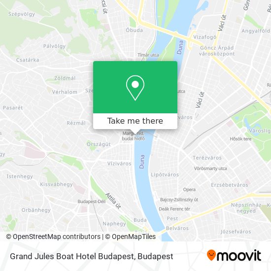 Grand Jules Boat Hotel Budapest map
