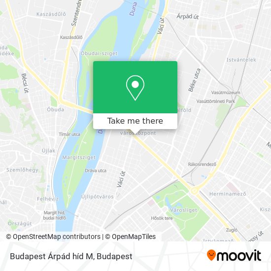 Budapest Árpád híd M map