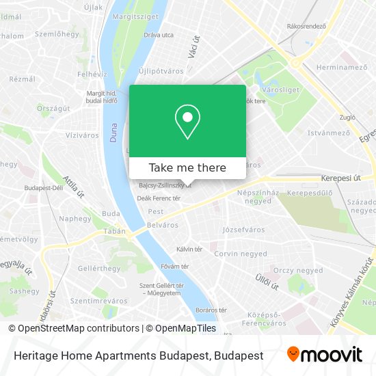 Heritage Home Apartments Budapest map