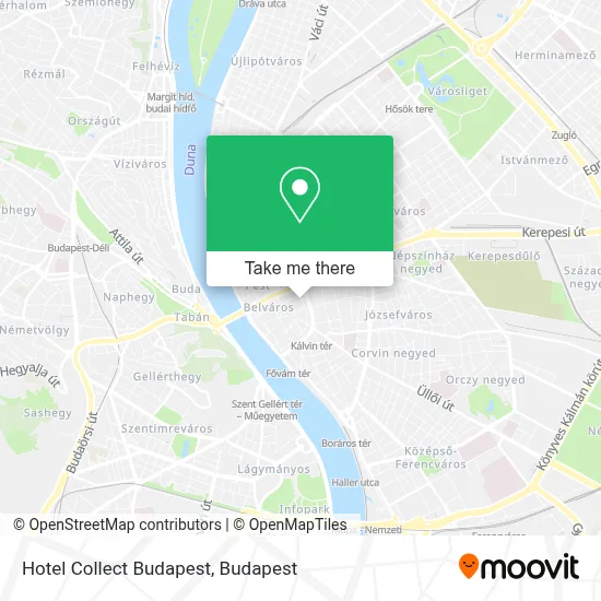 Hotel Collect Budapest map