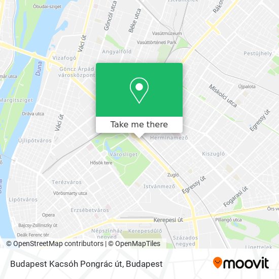 Budapest Kacsóh Pongrác út map