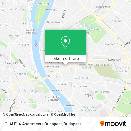 CLAUDIA Apartments Budapest map