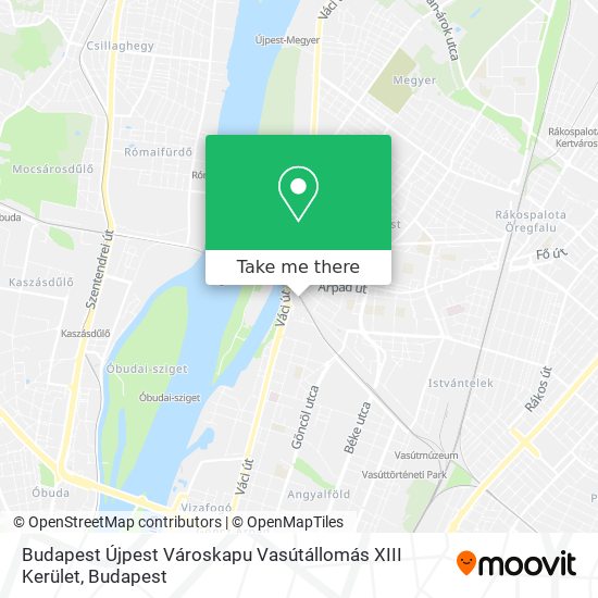 Budapest Újpest Városkapu Vasútállomás XIII Kerület map