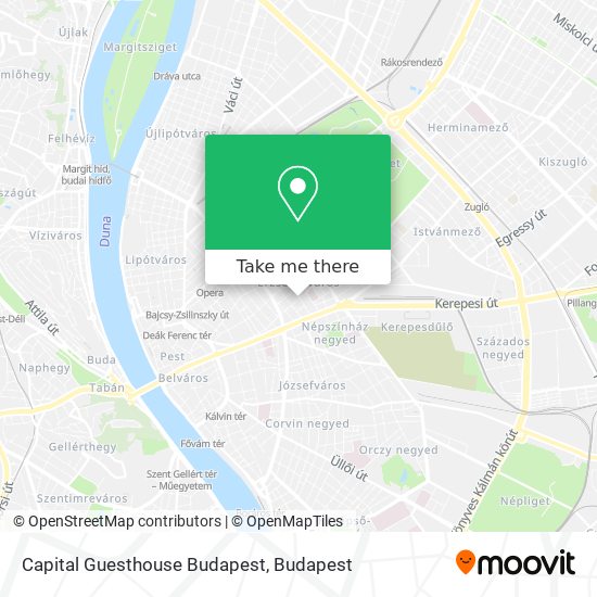 Capital Guesthouse Budapest map