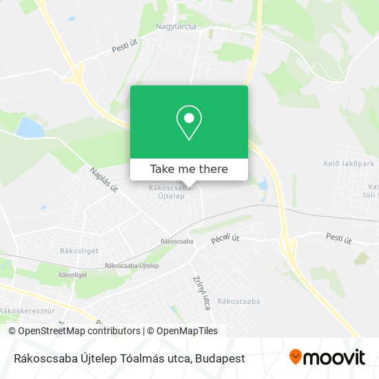 Rákoscsaba Újtelep Tóalmás utca map