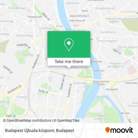 Budapest Újbuda központ map