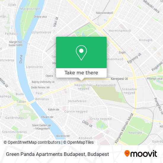 Green Panda Apartments Budapest map