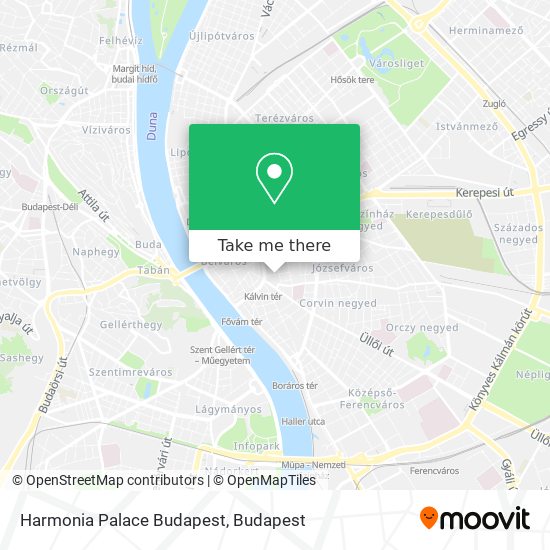 Harmonia Palace Budapest map