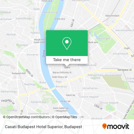 Casati Budapest Hotel Superior map