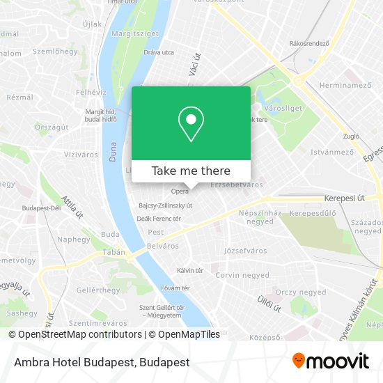 Ambra Hotel Budapest map