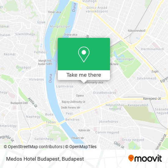 Medos Hotel Budapest map