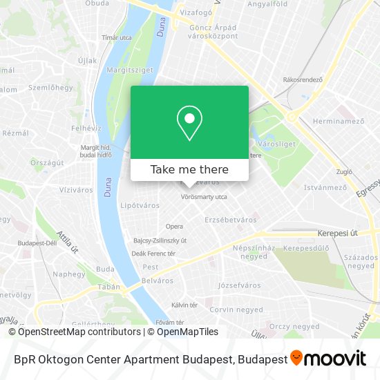 BpR Oktogon Center Apartment Budapest map