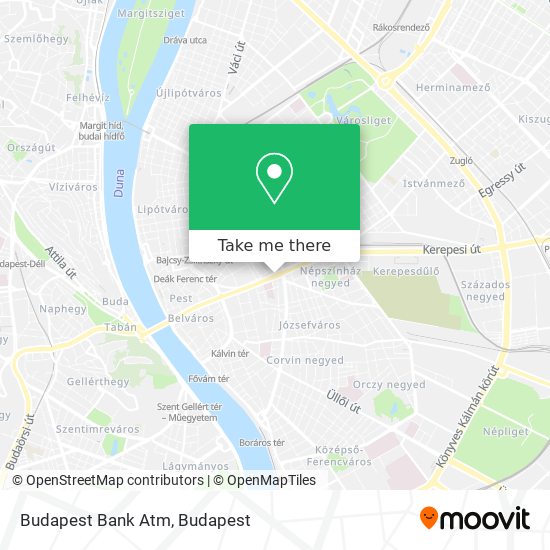 Budapest Bank Atm map