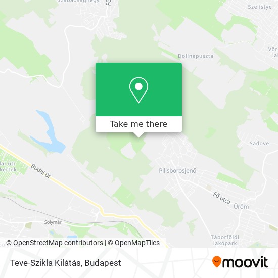 Teve-Szikla Kilátás map