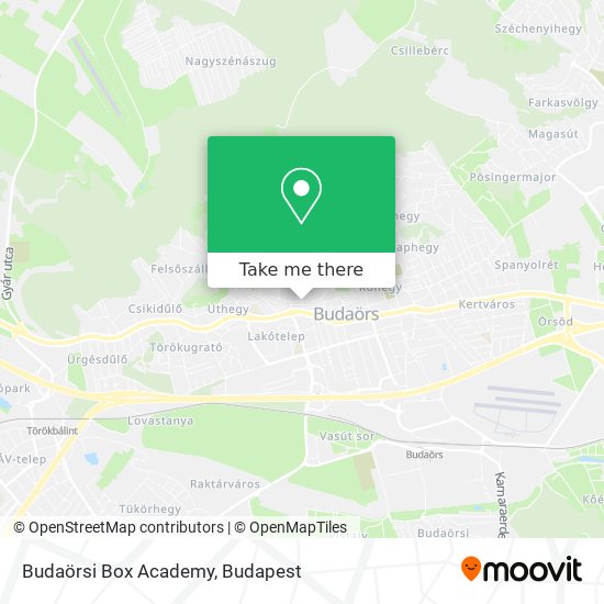 Budaörsi Box Academy map