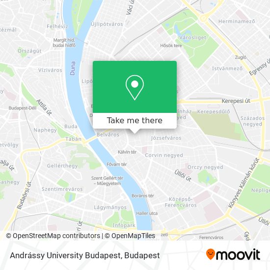 Andrássy University Budapest map
