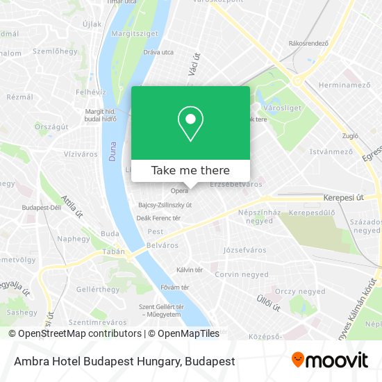 Ambra Hotel Budapest Hungary map