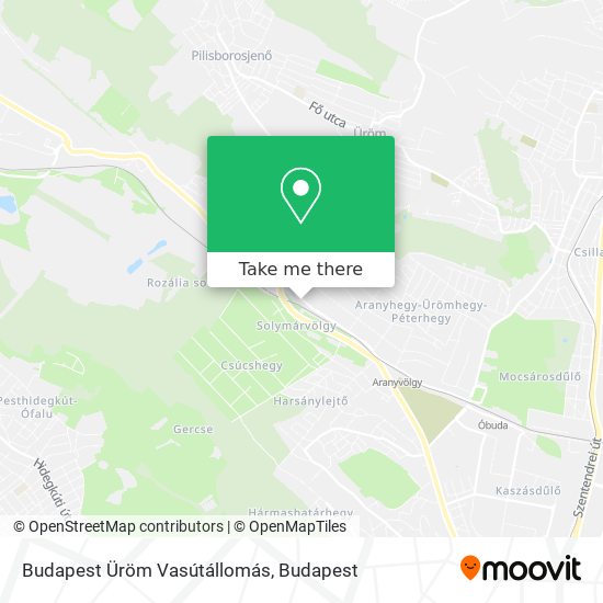 Budapest Üröm Vasútállomás map