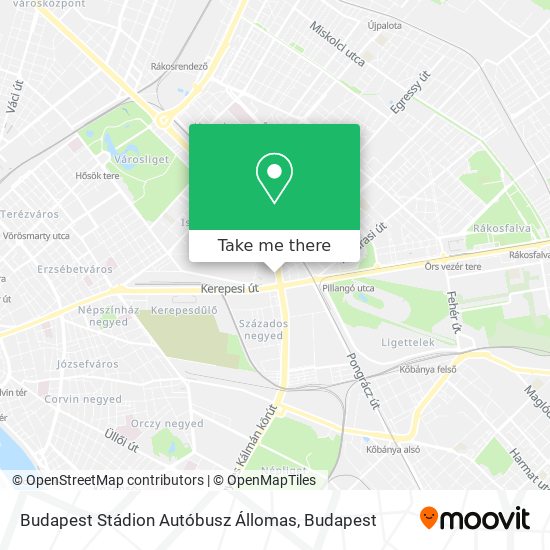 Budapest Stádion Autóbusz Állomas map
