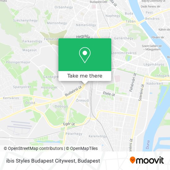 ibis Styles Budapest Citywest map