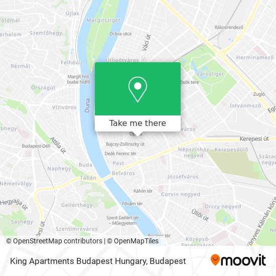 King Apartments Budapest Hungary map