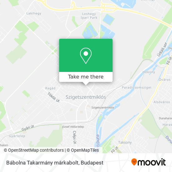 Bábolna Takarmány márkabolt map