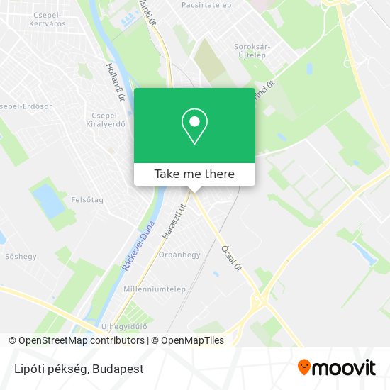 Lipóti pékség map