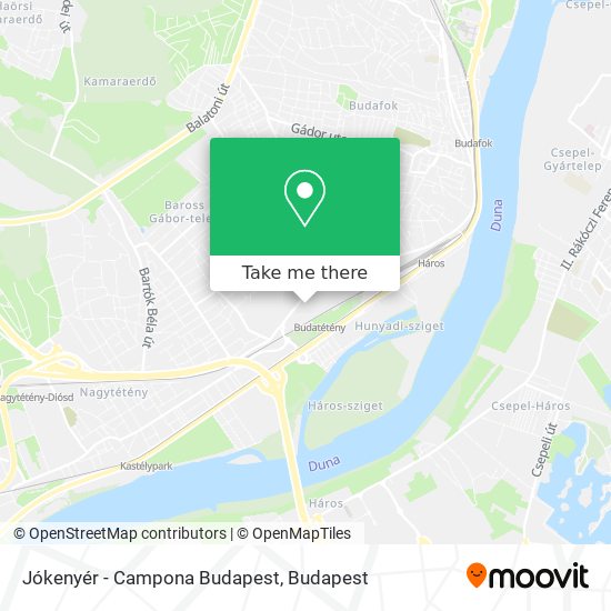 Jókenyér - Campona Budapest map