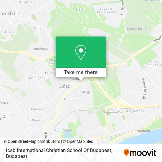 Icsb International Christian School Of Budapest map