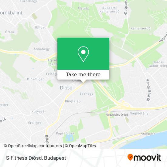 S-Fitness Diósd map