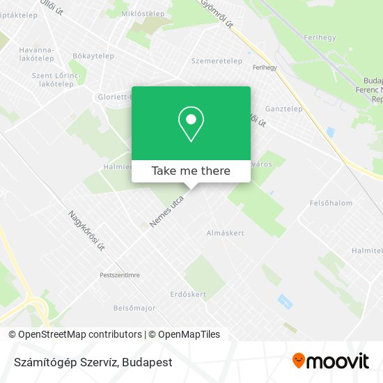 Számítógép Szervíz map