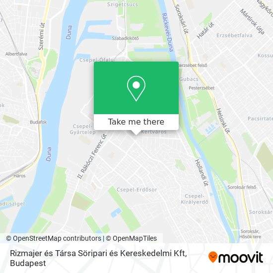 Rizmajer és Társa Söripari és Kereskedelmi Kft map