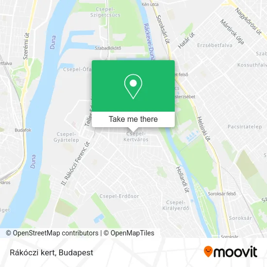 Rákóczi kert map