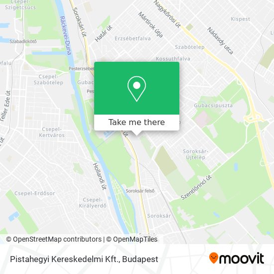 Pistahegyi Kereskedelmi Kft. map