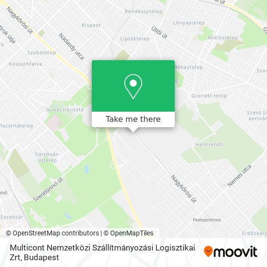 Multicont Nemzetközi Szállítmányozási Logisztikai Zrt map