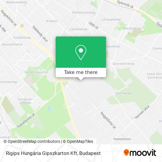 Rigips Hungária Gipszkarton Kft map