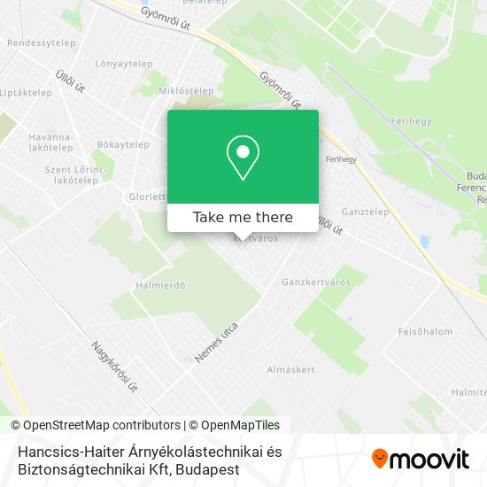 Hancsics-Haiter Árnyékolástechnikai és Biztonságtechnikai Kft map