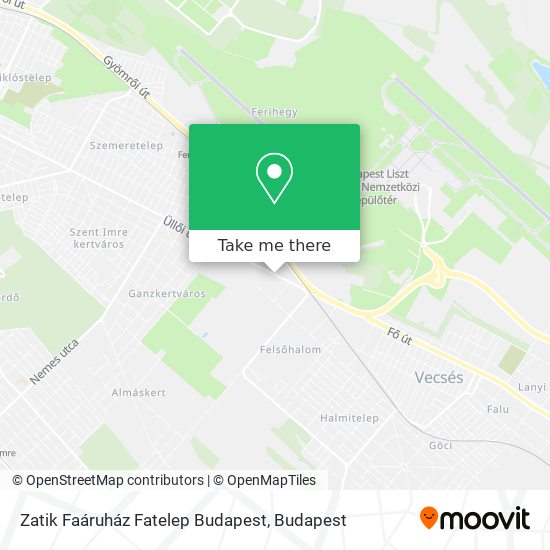 Zatik Faáruház Fatelep Budapest map