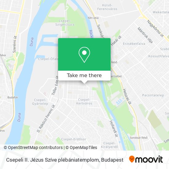 Csepeli II. Jézus Szíve plébániatemplom map