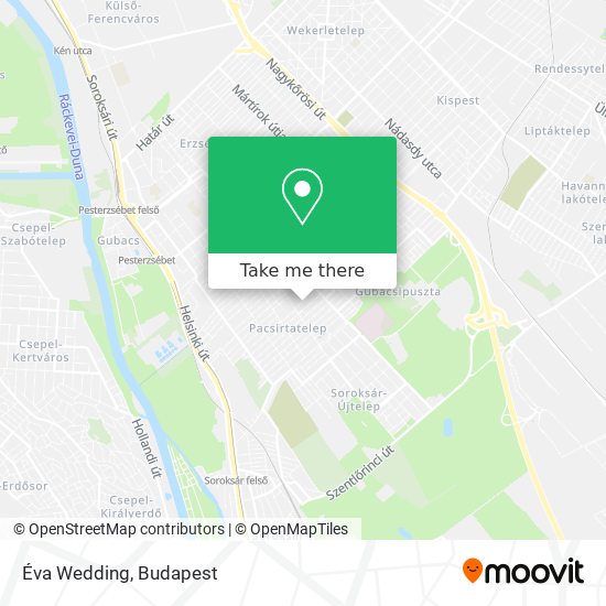 Éva Wedding map