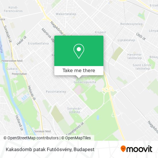 Kakasdomb patak Futóösvény map