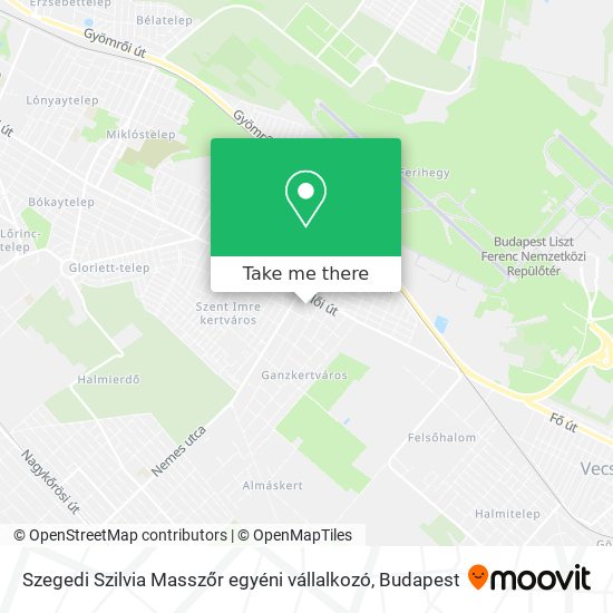 Szegedi Szilvia Masszőr egyéni vállalkozó map