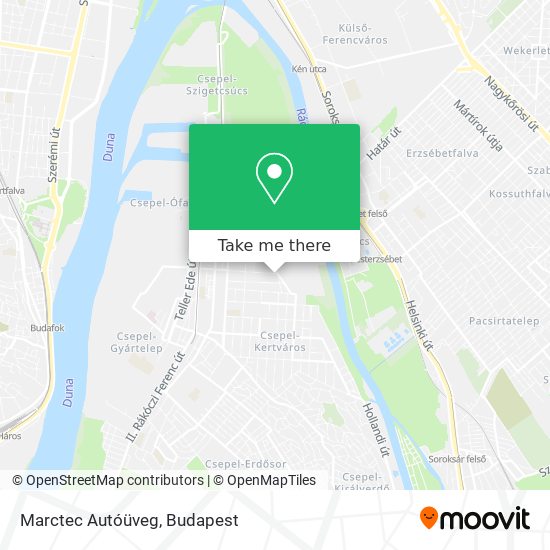 Marctec Autóüveg map